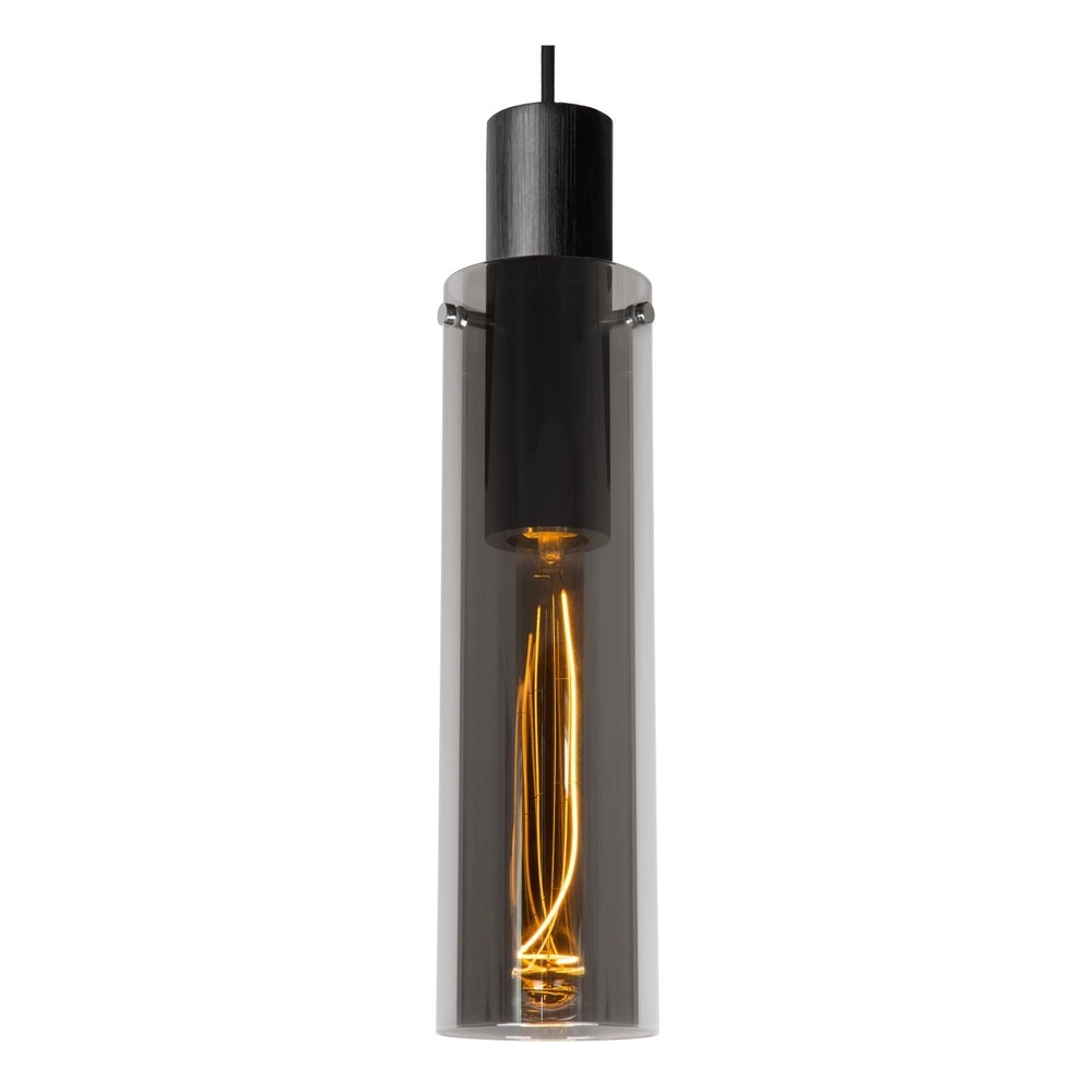 Sleek pendant lamp Orlando Ø 10cm smoke glass Lucide 5411212740724