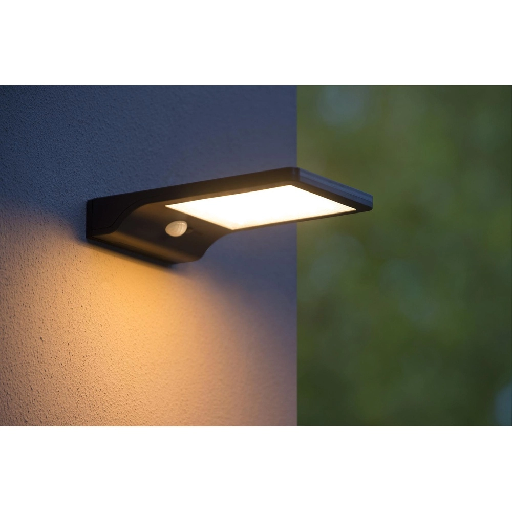 Solar wall light Basic Black Lucide 5411212221155