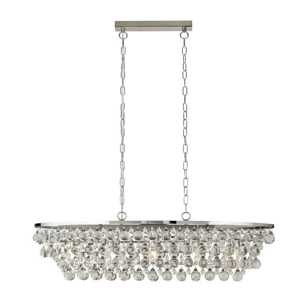 Crystal Pendant Lamp Michelle 131cm metallic grey