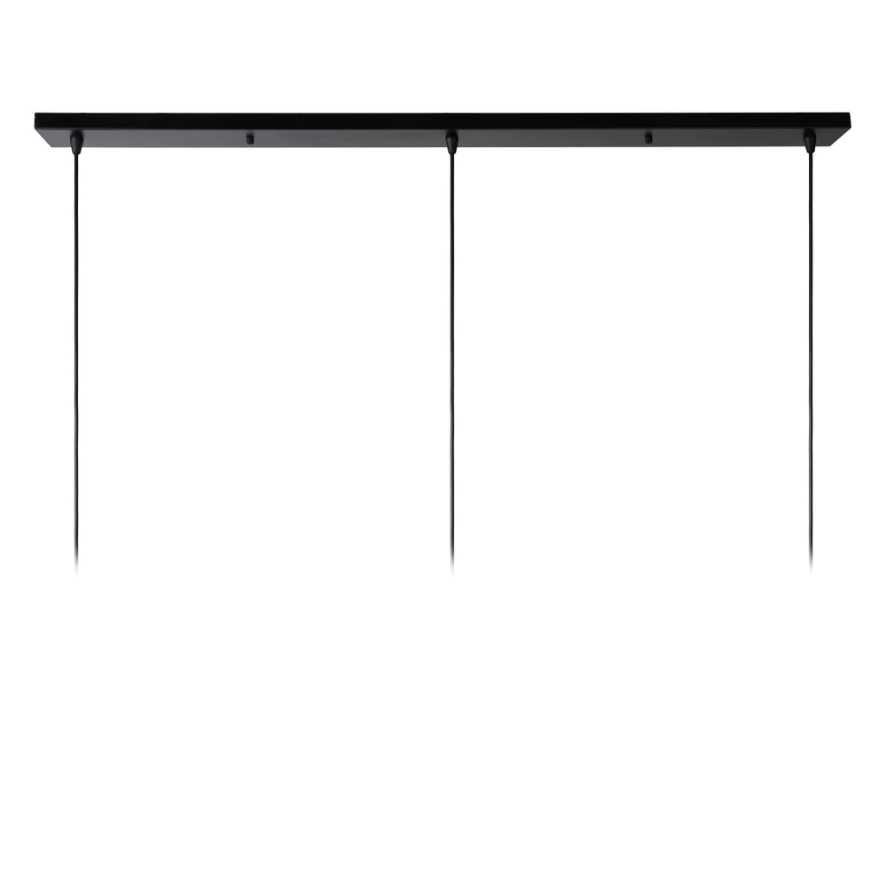 3-light pendant lamp Dikra Industrial Black Lucide 5411212761026