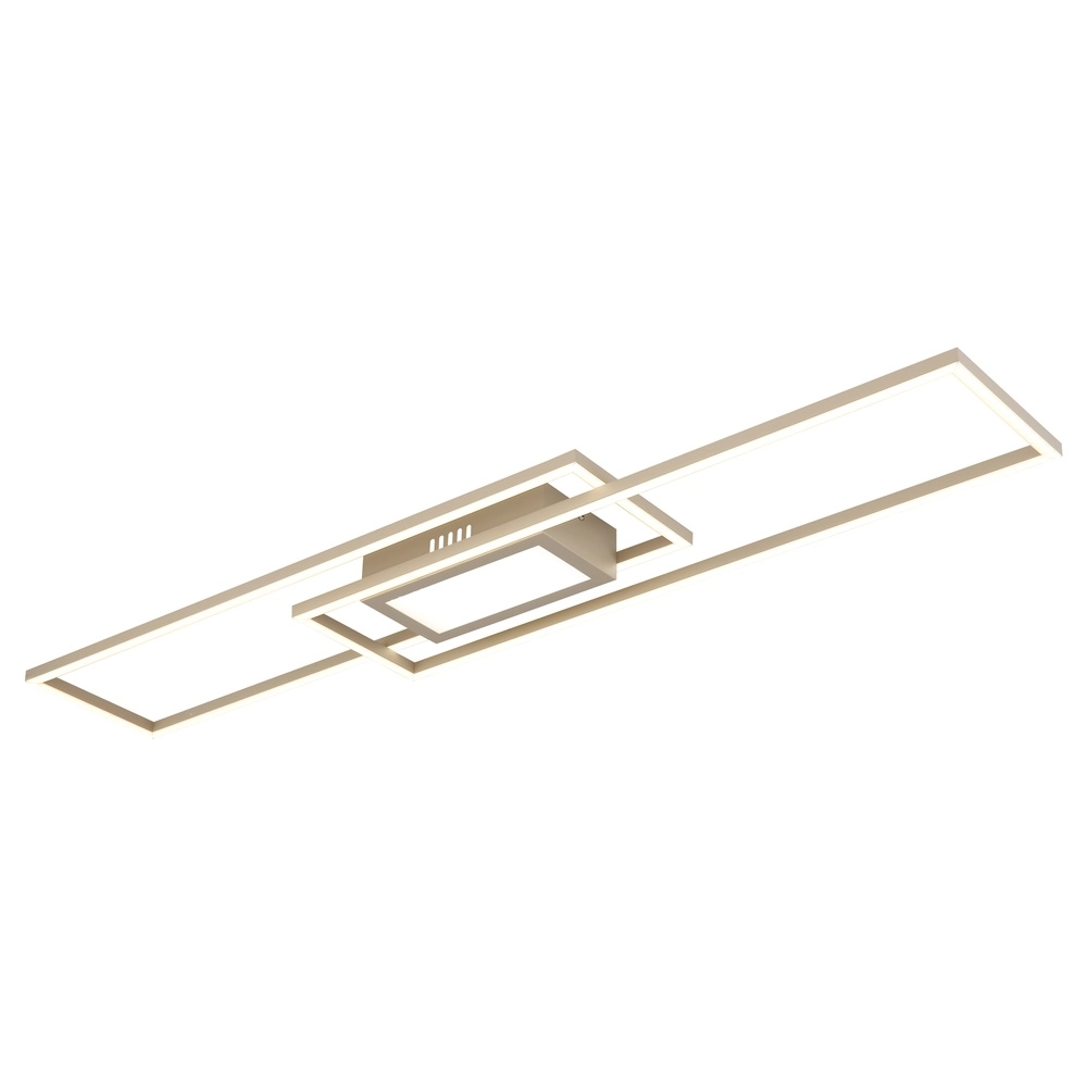Elongated ceiling lamp Saunders sand brown