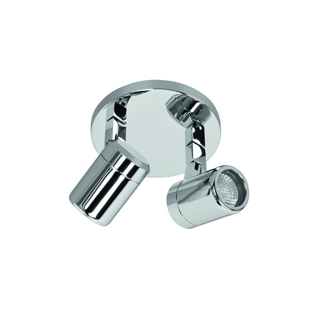 Bathroom spotlight Rain Double chrome