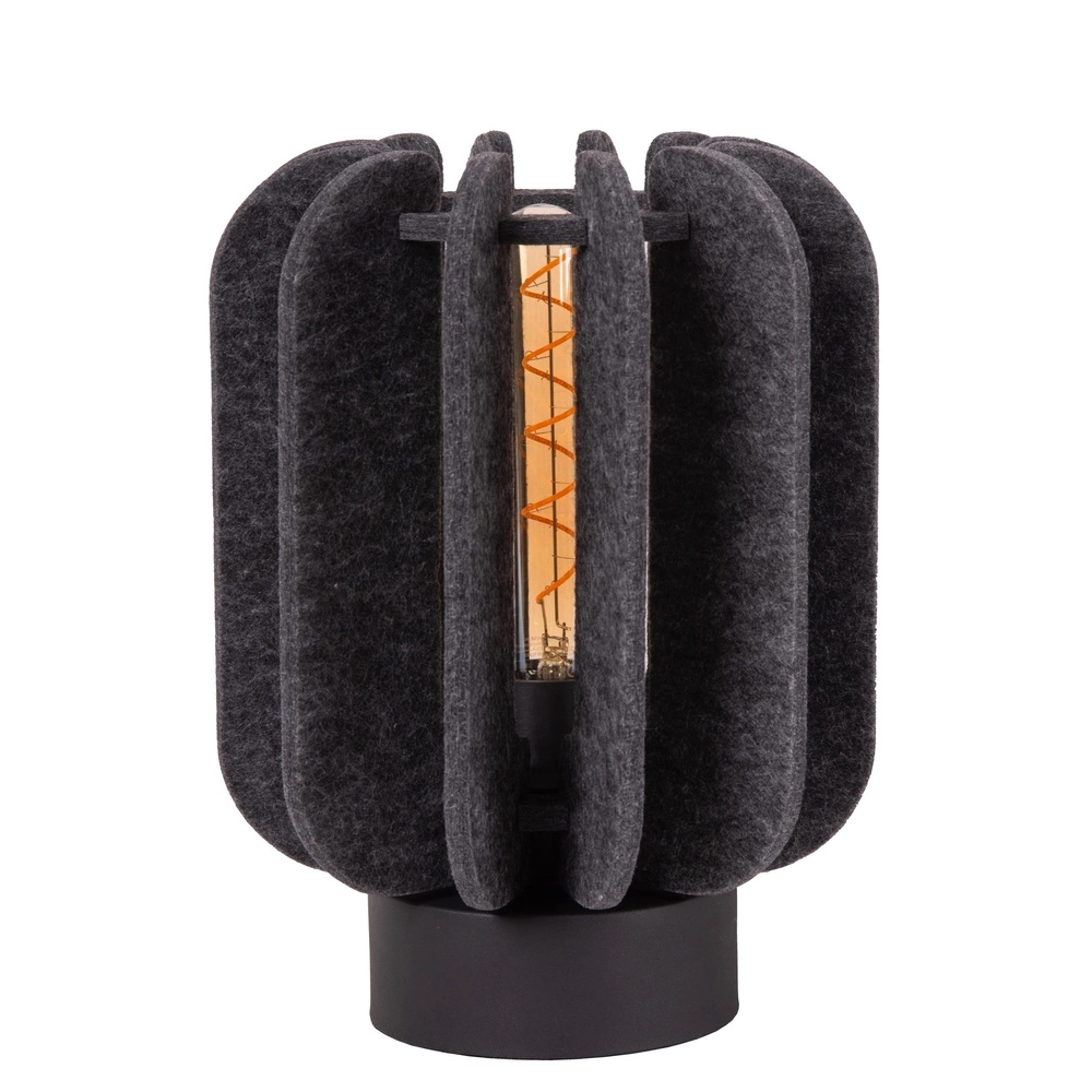 Sleek table lamp Rafal black with gray