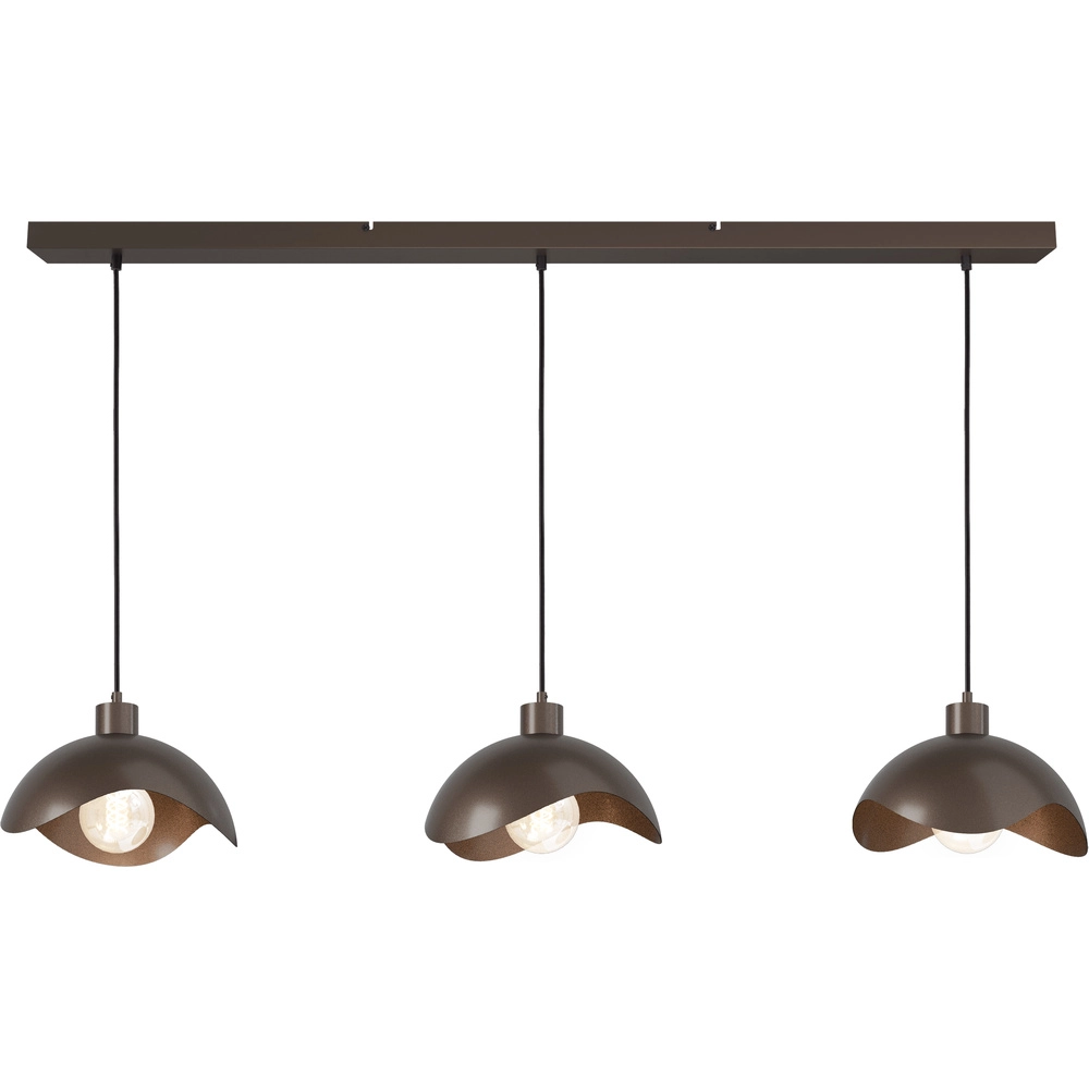 Office pendant lamp Volta 3x Ø30cm - cocoa