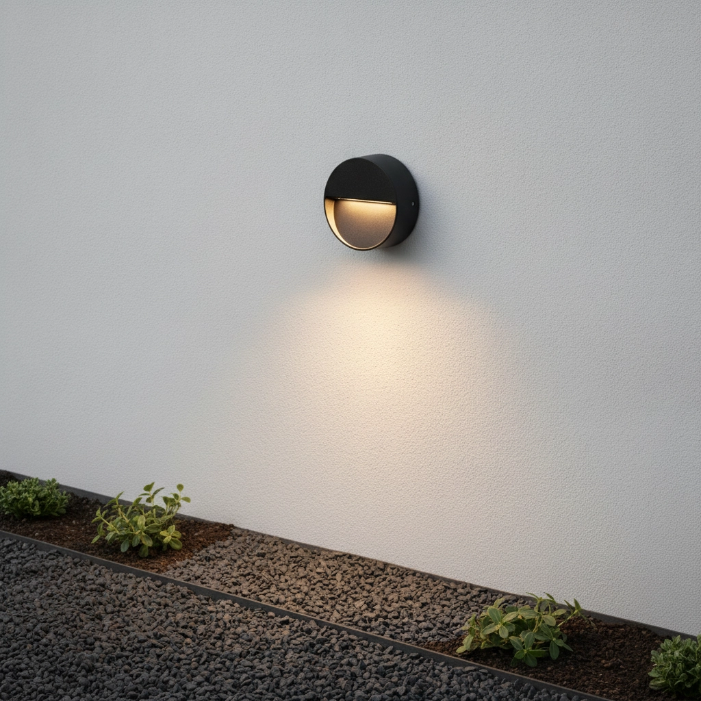 Round wall lamp Sete Black
