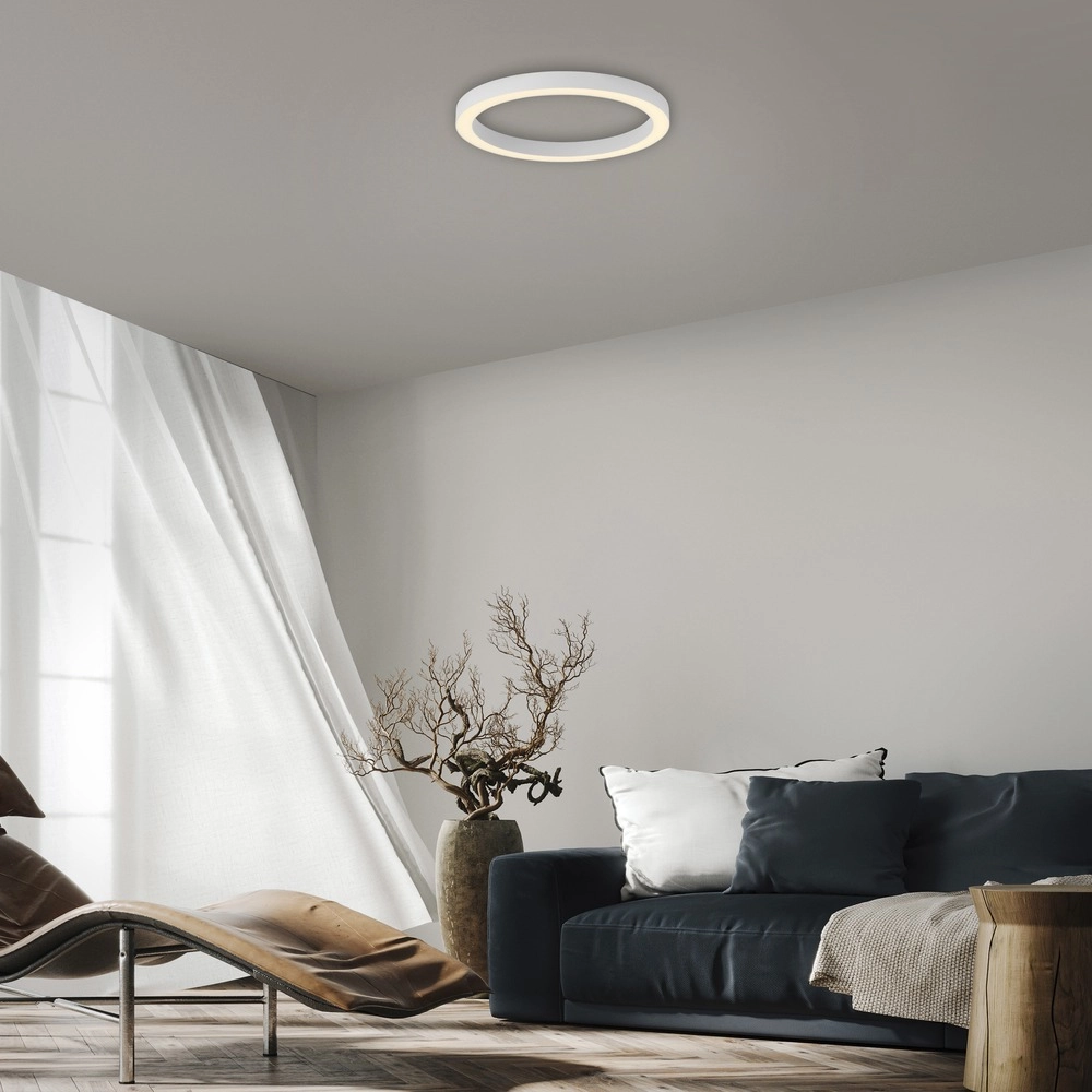 Sleek led ceiling lamp Pure Lines Round Ø 50cm - white Paul Neuhaus 4012248395806