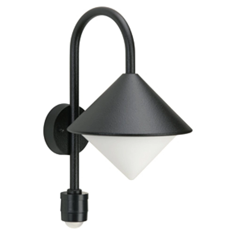 Outdoor lamp black motion sensor Triangle with sensor black