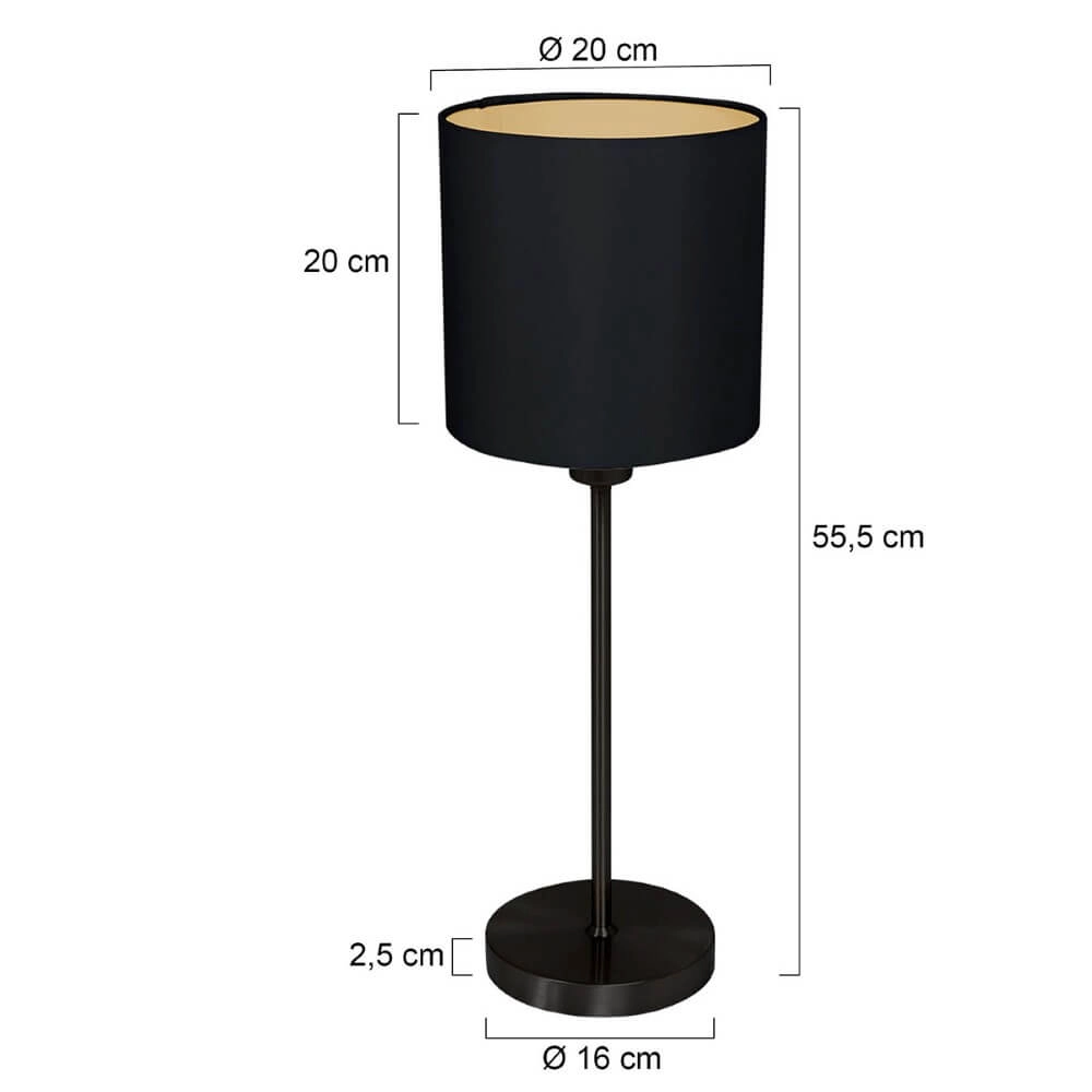 Bedside Lamp Noor black Steinhauer 8712746171129