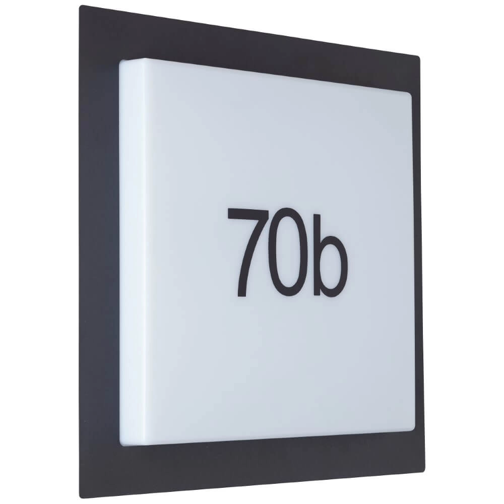 House number lamp Sten black Brilliant 4004353412837