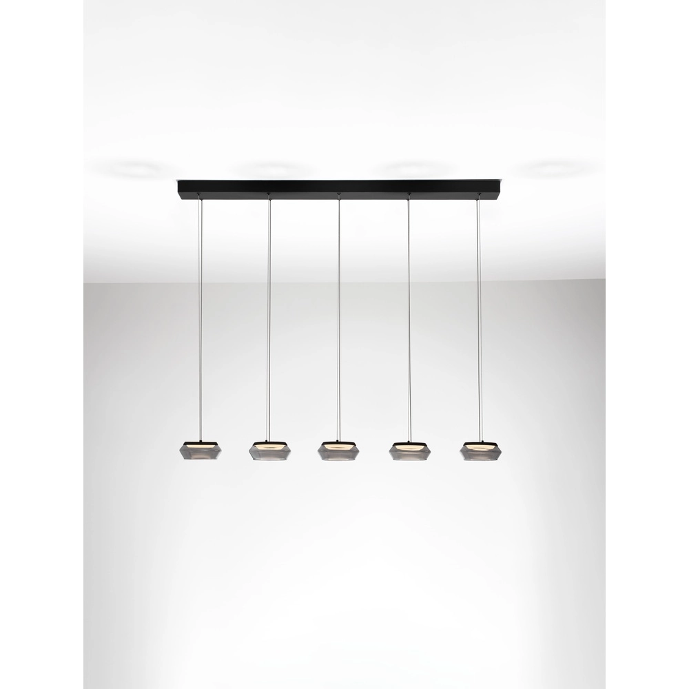 Sleek pendant lamp Jailyn Straight 5-light Lyora 5212017468413