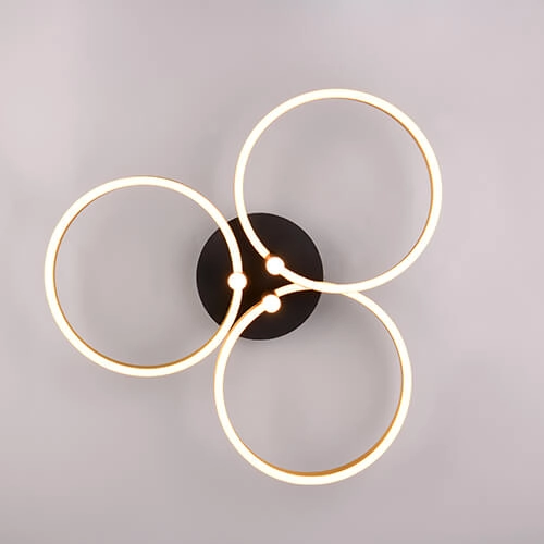 Curled led ceiling light Caruso gold - Ø 65,5cm Trio 4017807612967