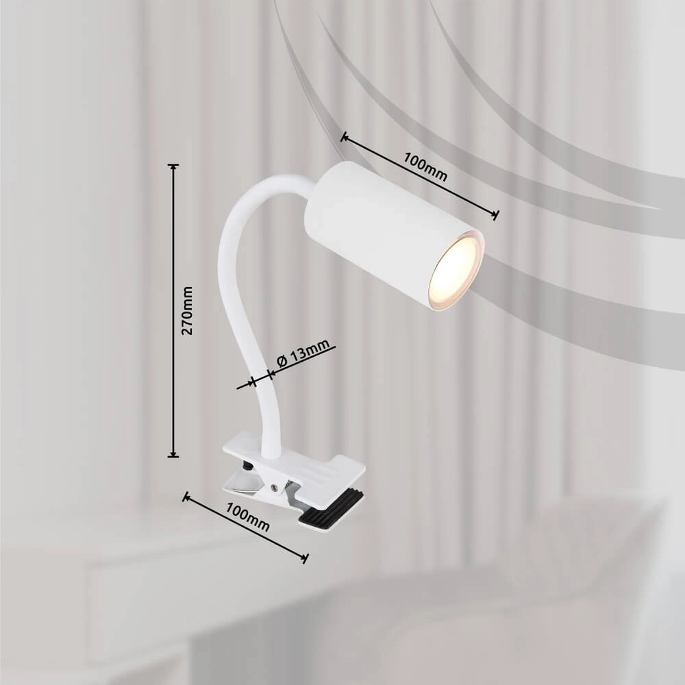 White clamp lamp Robby Globo 9007371433889