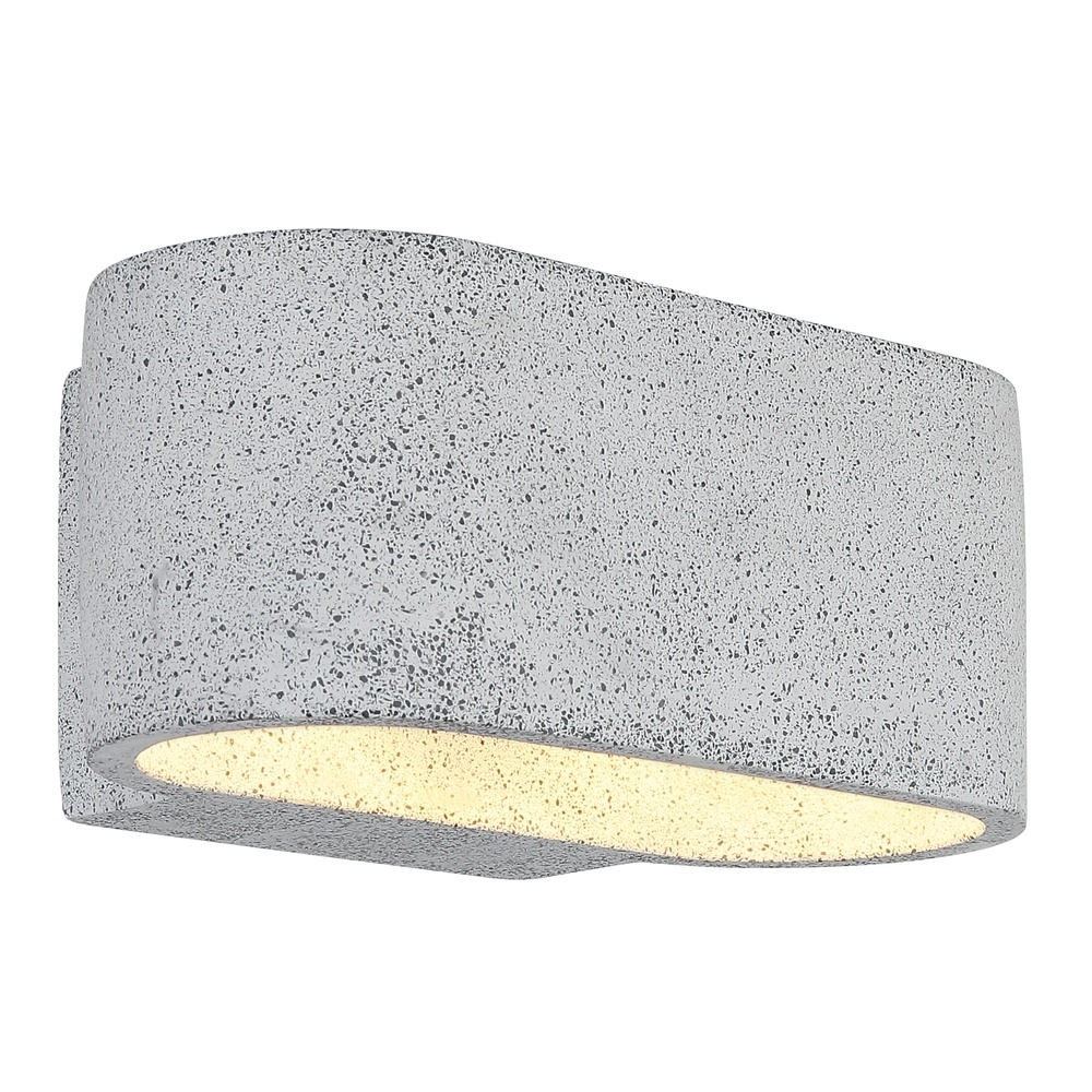 Modern wall lamp Ferguson oval grey