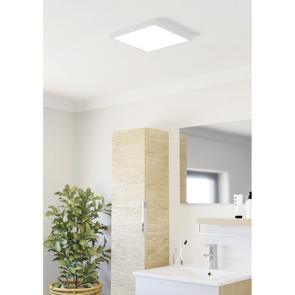 Ceiling light IP44 Fueva 6 Square - White - 29x29cm Eglo 9008606330416