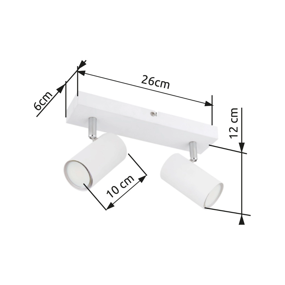 Ceiling lamp 2-lights Robby white Globo 9007371433520
