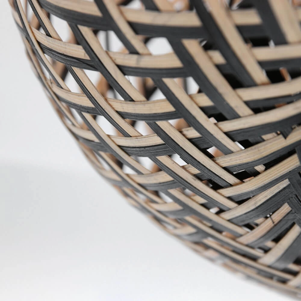 Black bamboo ceiling lamp Maze Ø 40cm Steinhauer 8712746147223