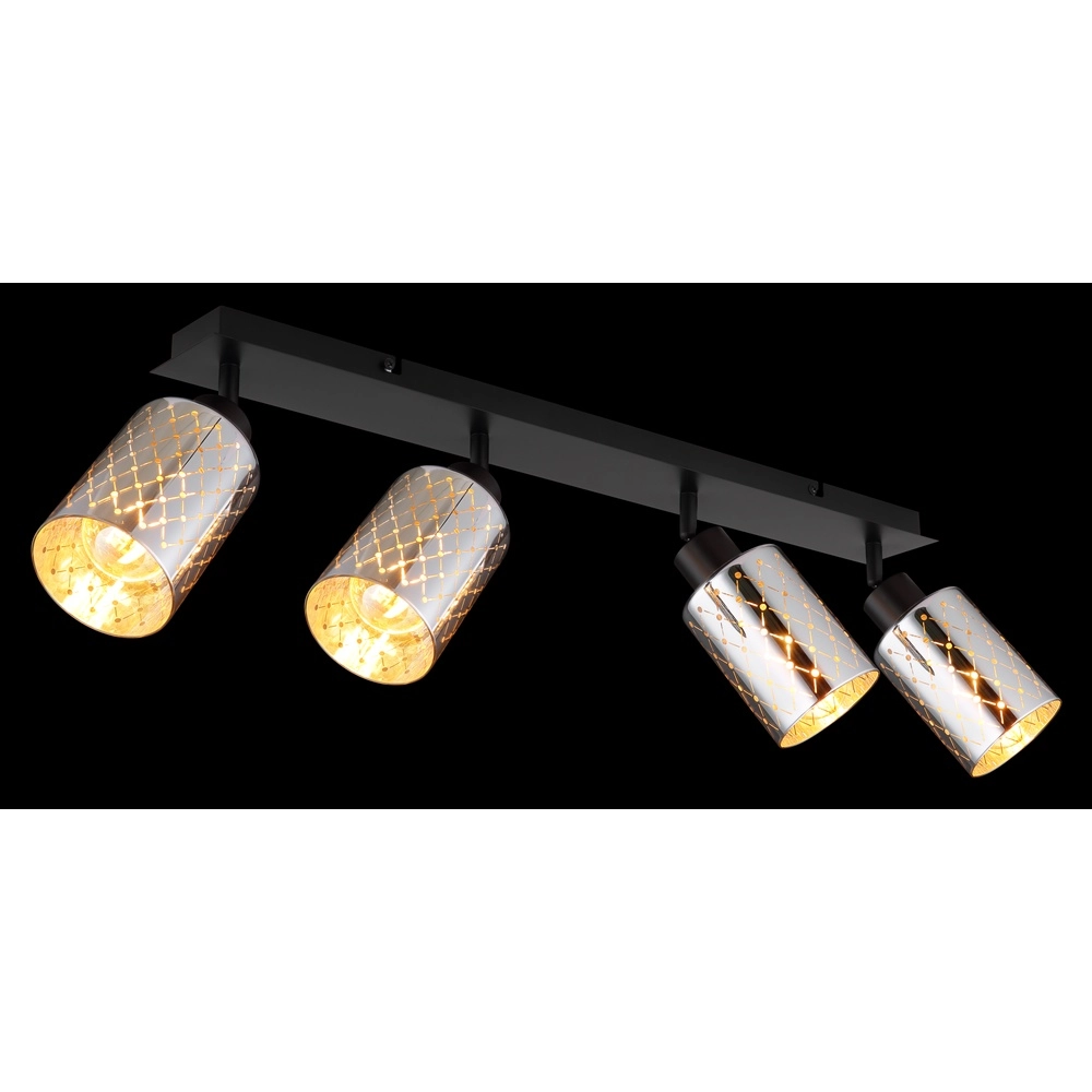 Design ceiling lamp Alonso 4-light black Globo 9007371572250