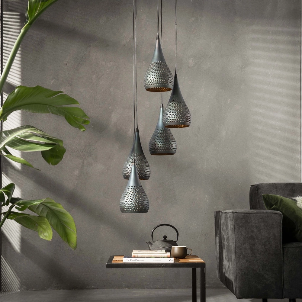Vide pendant lamp holes Punch 5x E27 Lyora 8716803512832