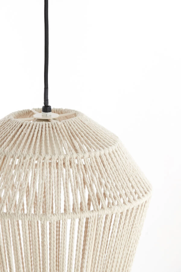 Scandinavian pendant lamp Deya cream Ø 30cm Light & Living 8717807744946