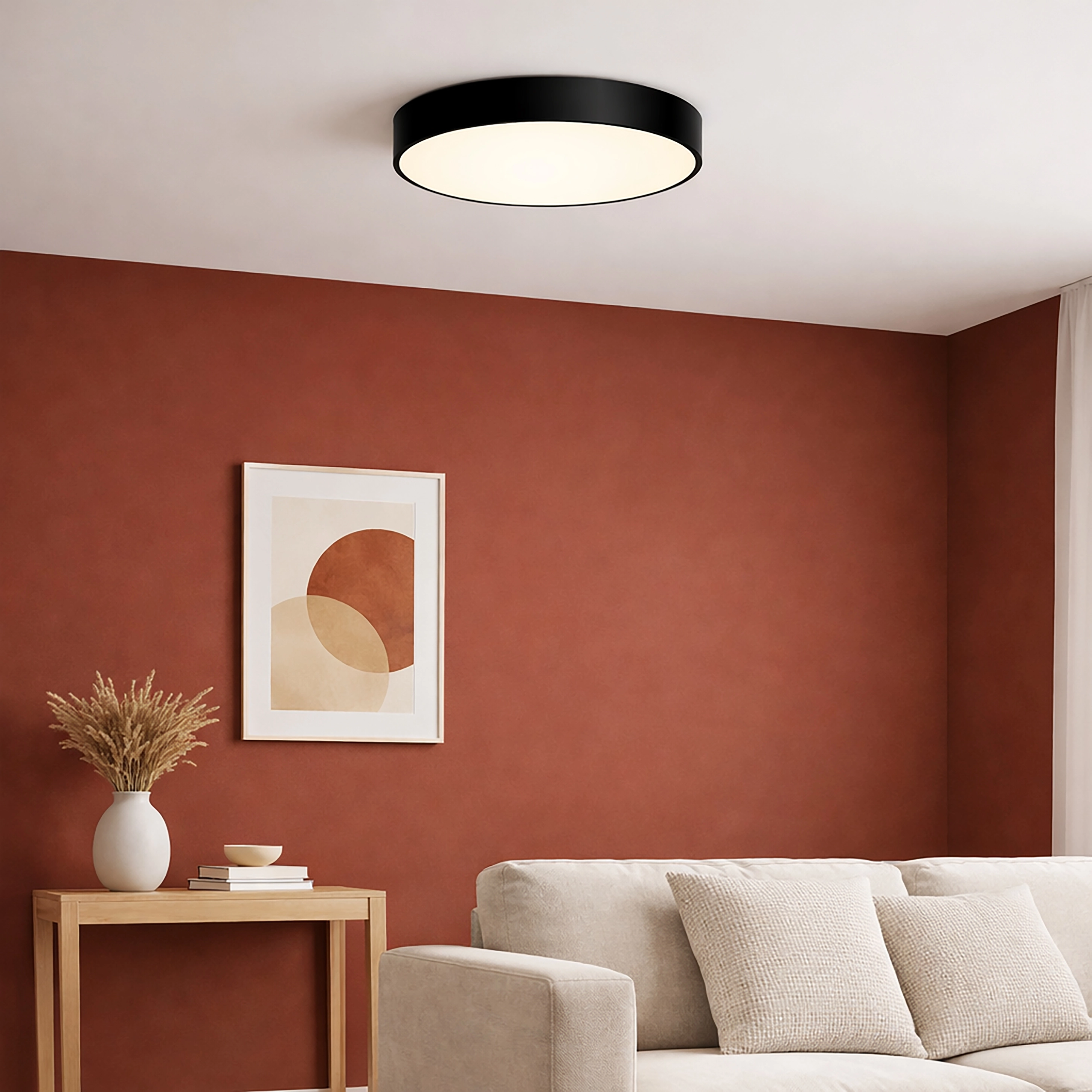 Ceiling light Grace Ø 30cm black Lyora 5053423315737