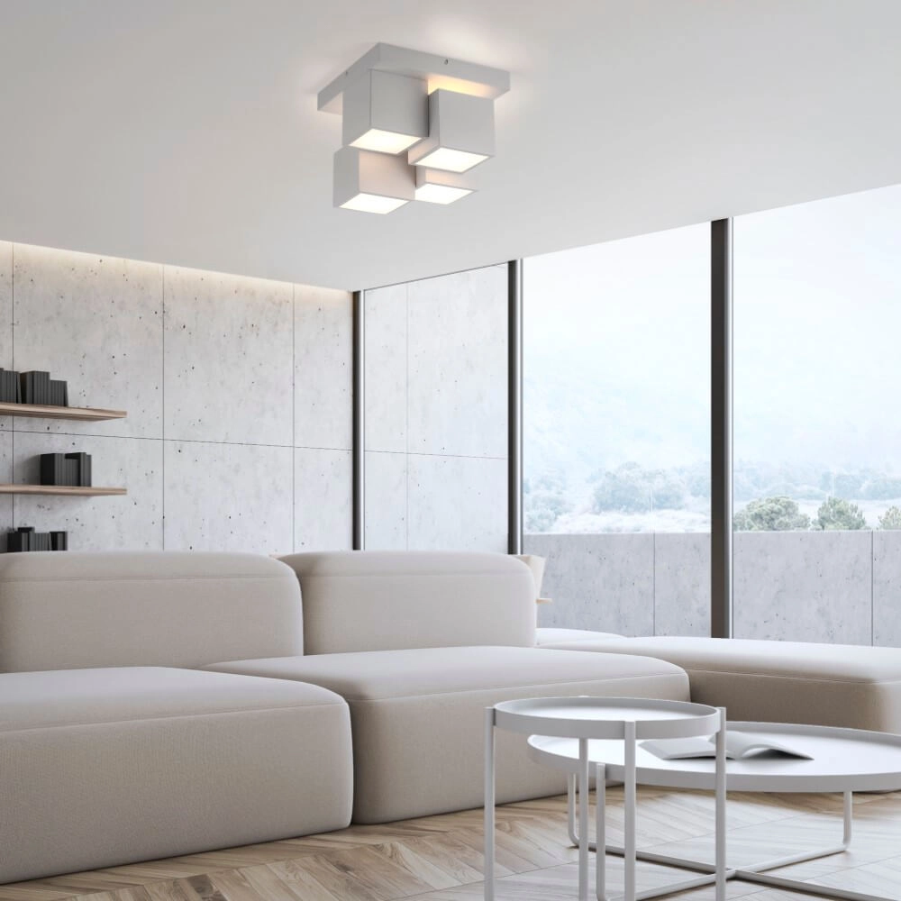 White ceiling lamp Tetris white Just Light 4043689004545
