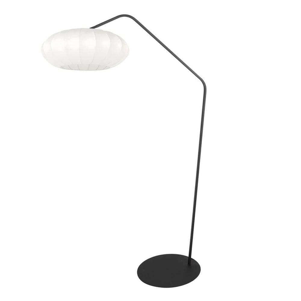 Floor lamp Zig-Zag black with white shade Ø 60cm Steinhauer 8712746179309