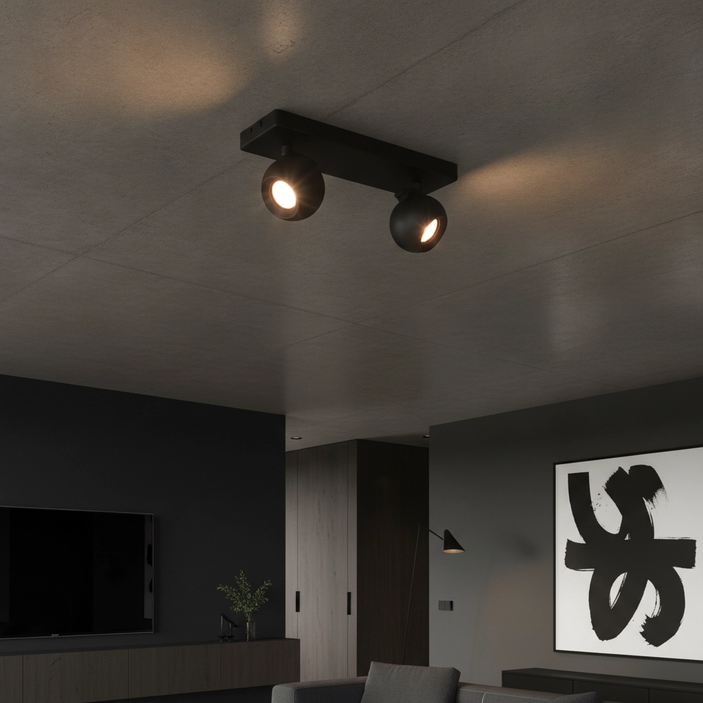 Ceiling lamp Bolero sphere 2-light black