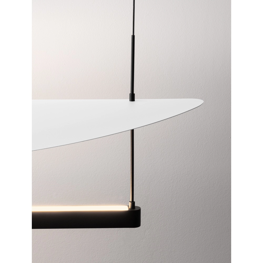 Pendant lamp Diona oval black with white 2700K Lyora 5212017470881