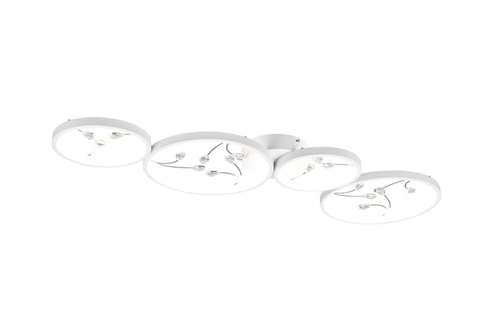 White LED ceiling light Groovy 4-light Trio 4017807541908