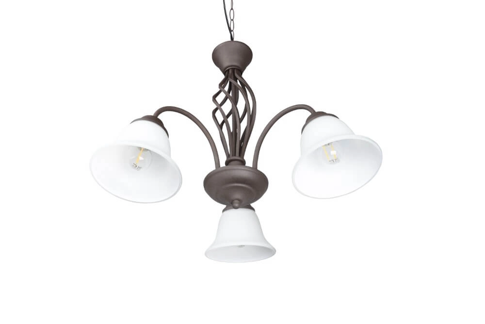 Chandelier Rustica 55cm 3-light rust brown