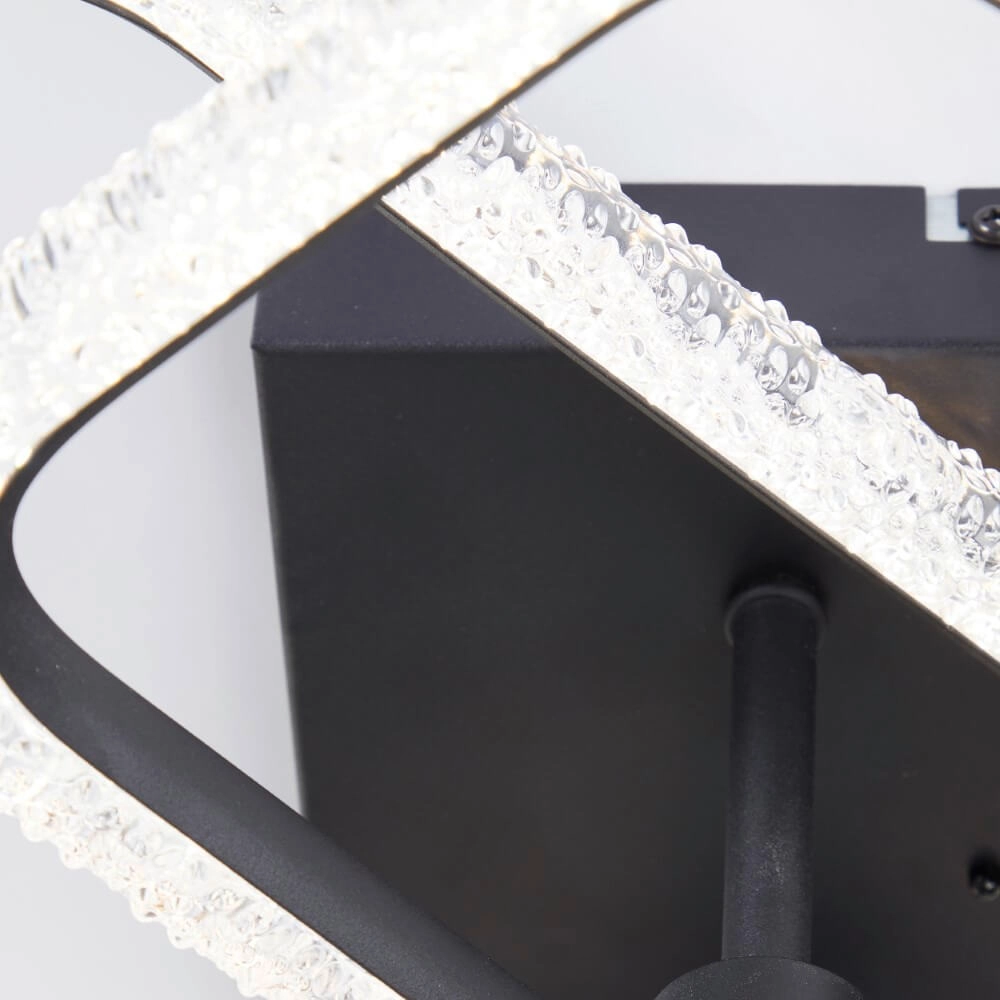 Square ceiling lamp Aydin black Brilliant 4004353442070