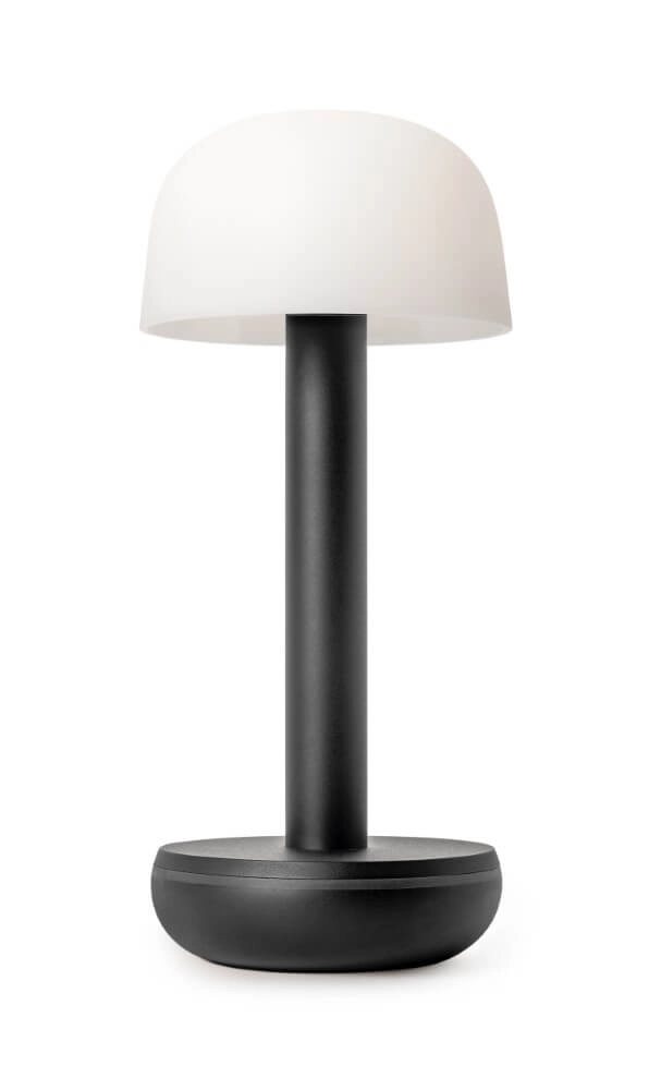 Rechargeable table lamp Two Black Frosted