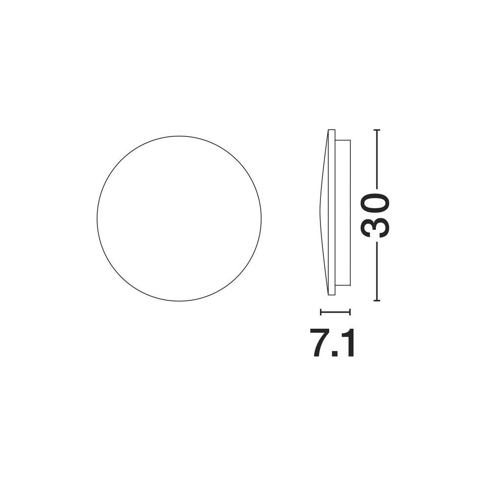 Round wall lamp Copper white Ø 30cm Lyora 5212017447371
