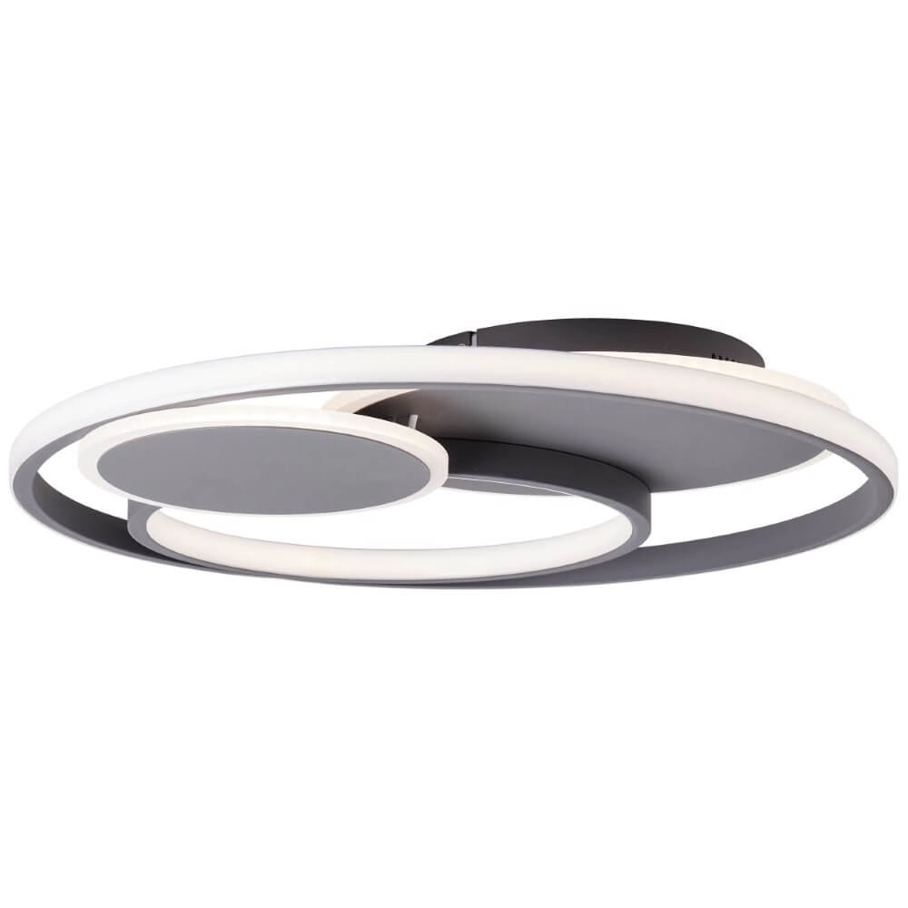 Ceiling lamp Runda 50cm 3-ring Anthracite