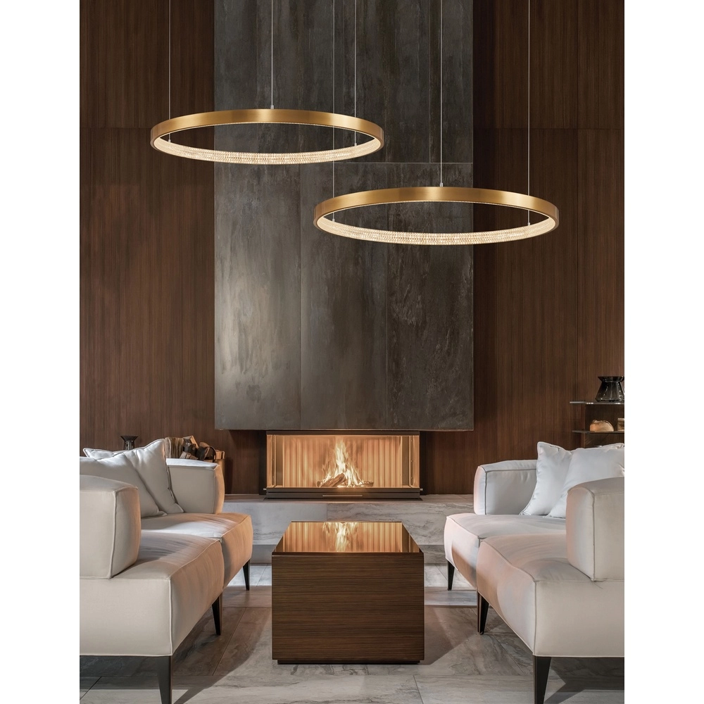 Pendant lamp Preston gold Ø 80cm Lyora 5212017424082