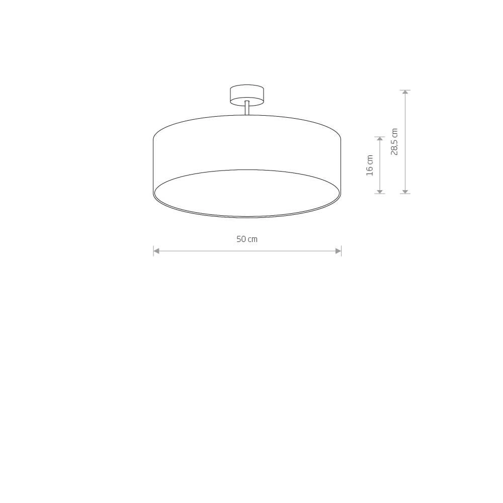 Black ceiling lamp Violet Ø 50cm Lyora 5903139796194