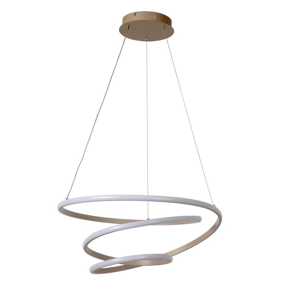 Modern pendant lamp Espiral sand brown 40W