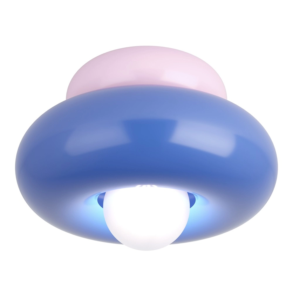 Design ceiling lamp Torchiarolo pink with blue