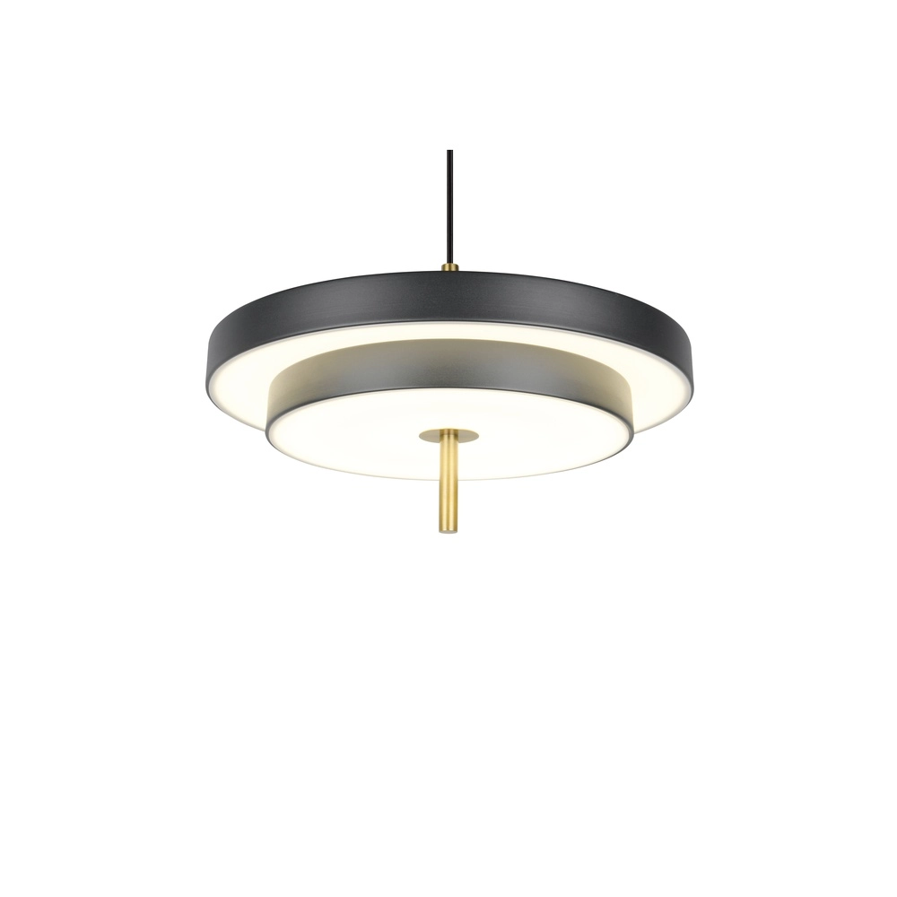 Design pendant lamp Keaton black with gold Ø 40cm Trio 4017807653366