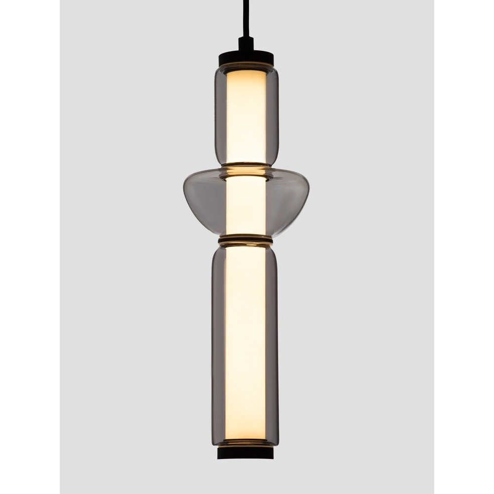 1-light pendant lamp Ulon smoke glass Lyora 5212017474179