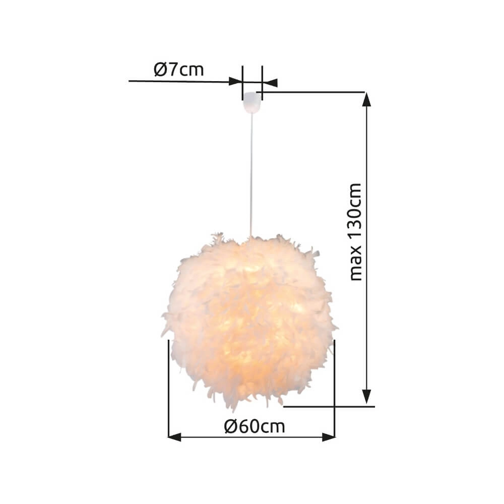 White pendant lamp Katunga Ø 60cm Globo 9007371341450
