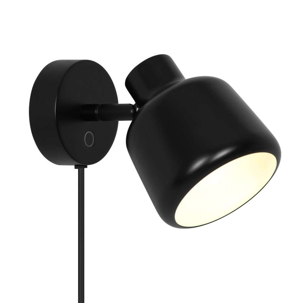 Black wall spotlight Louella 