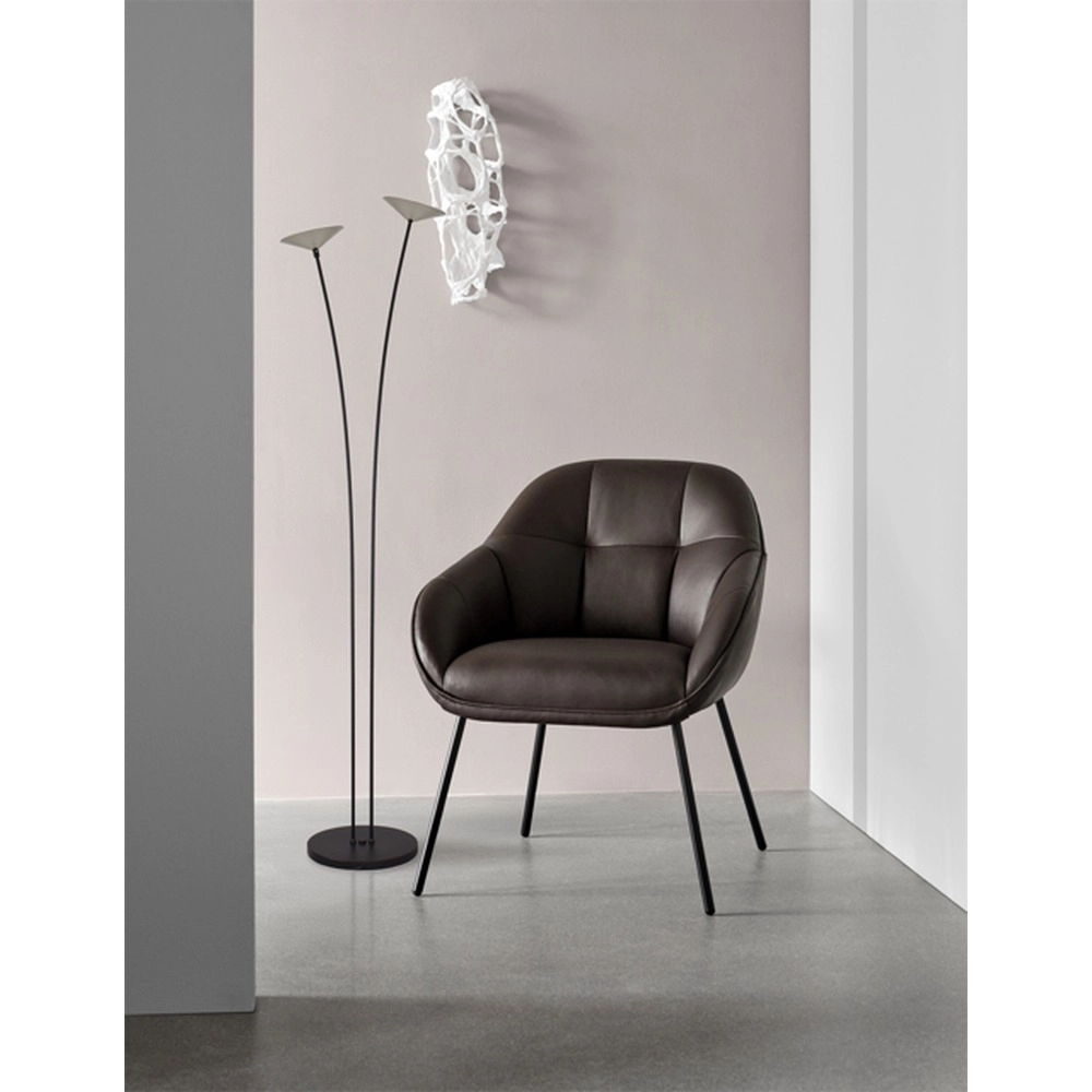 2-light floor lamp Ceppo black with nickel Masterlight 8718121368085