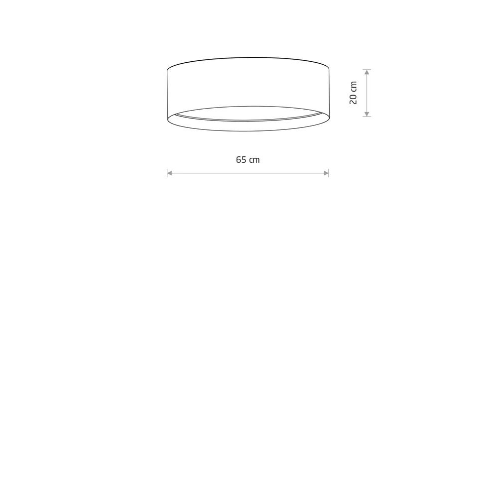Ceiling lamp Cedro sand brown Ø 65cm