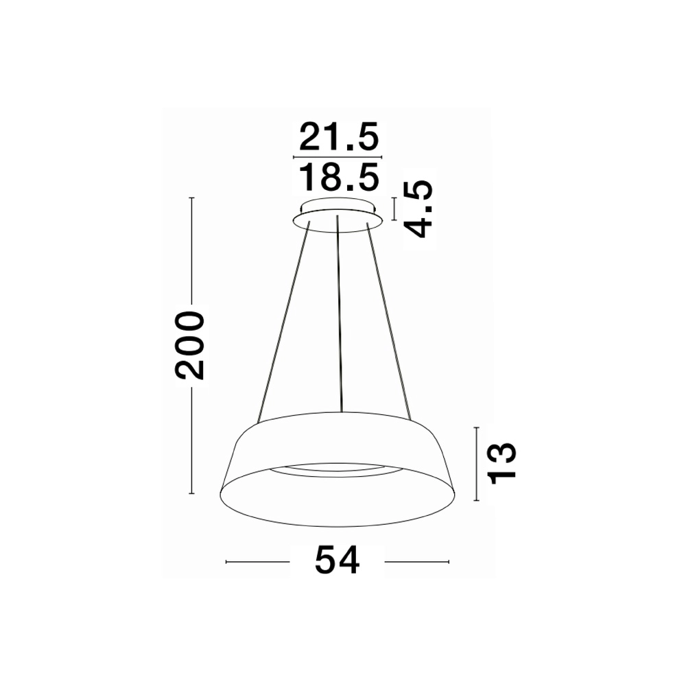 Pendant lamp Alba black Ø 54cm Lyora 5212017439031