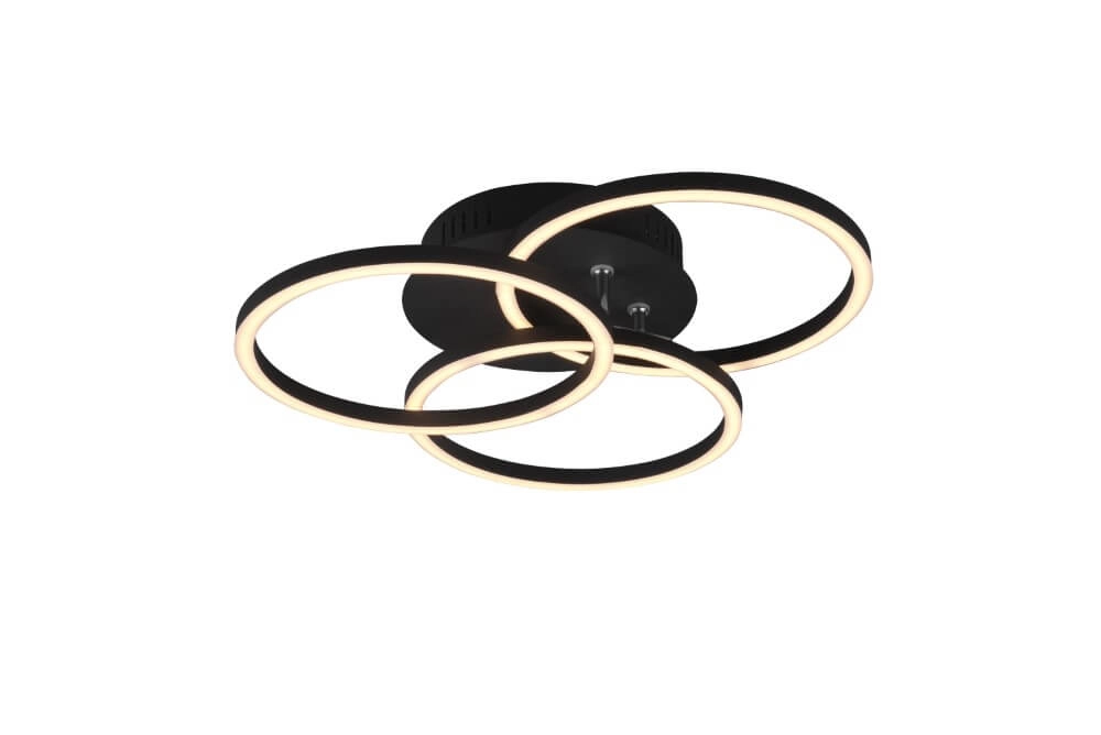 Ceiling lamp Circle 3-ring black Trio 4017807500615