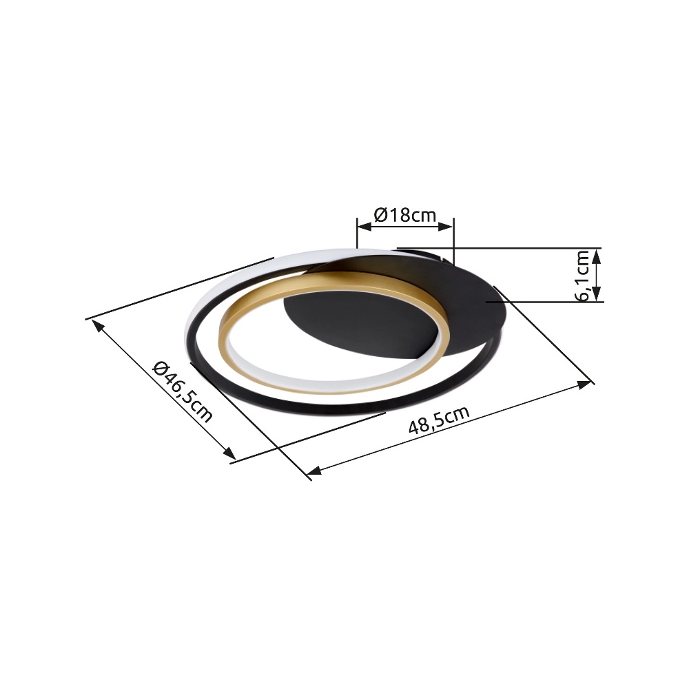 Design ceiling lamp Rodan Black Globo 9007371402526