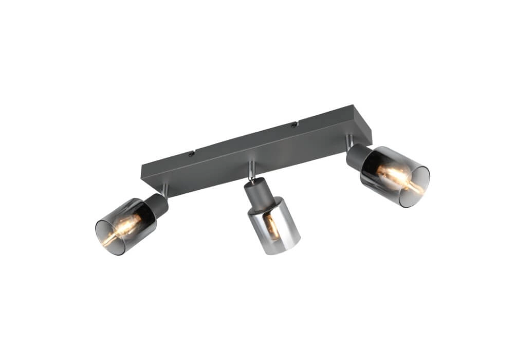 3-light ceiling lamp Cadiz black Trio 4017807615777