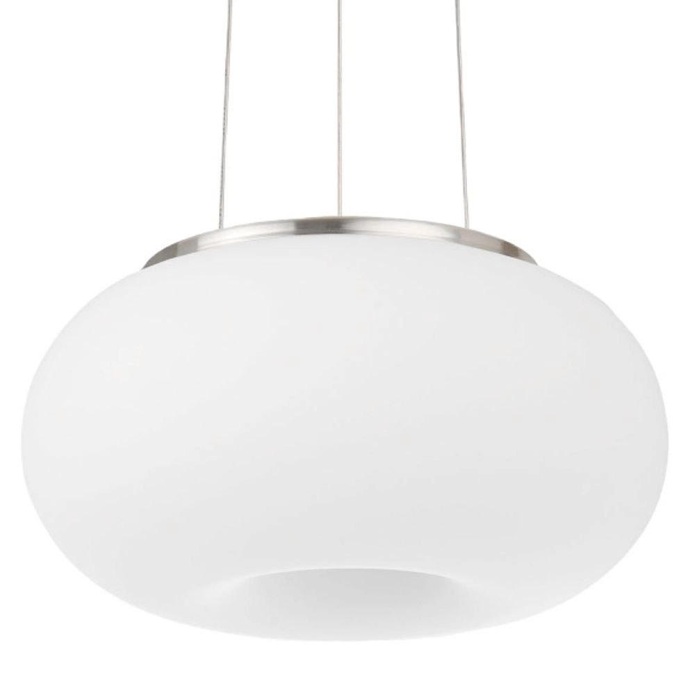 Pendant lamp Optica 28cm nickel with white