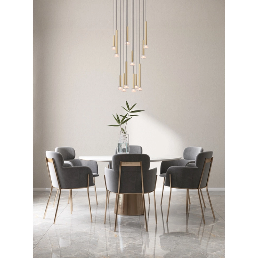 Led pendant light Fabro 12-lights - matte gold Masterlight 8718121317076